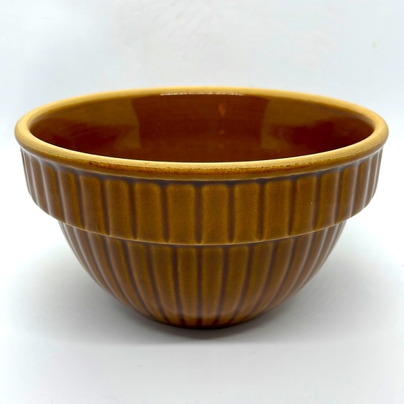Yellow Ware Dining Yellow Ware Over And Back Vintage Pottery Bowl 6
